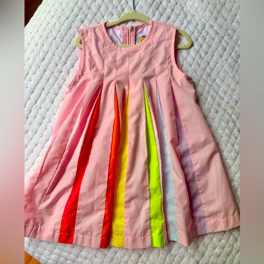 The Yellow Lamb Rainbow Dress size 3T EUC